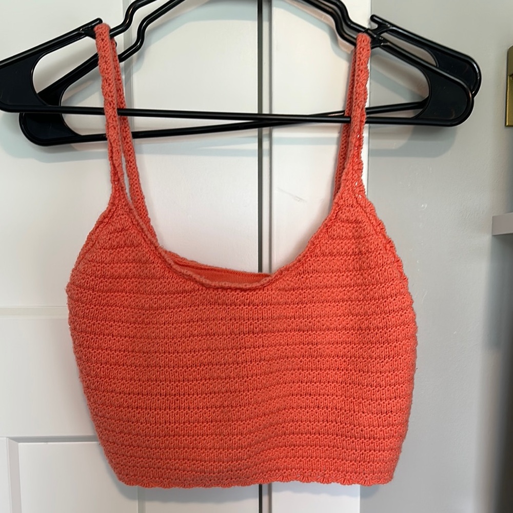 Aerie Ribbed Orange Crop Camisole